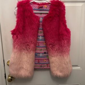 Trolls Vibrant Pink Faux Fur Vest